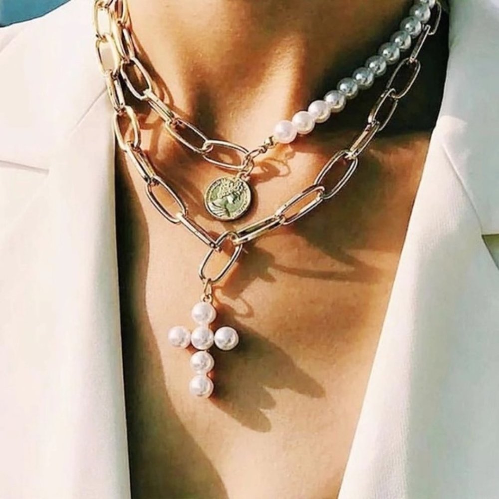 Pearls Choker Necklace - Picture 2 of 8
